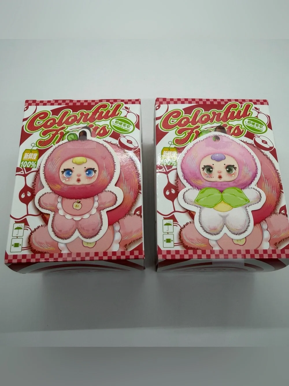 Bundle (2) MM Colorful Fruit‎ Plush Pendant Dolls Pink